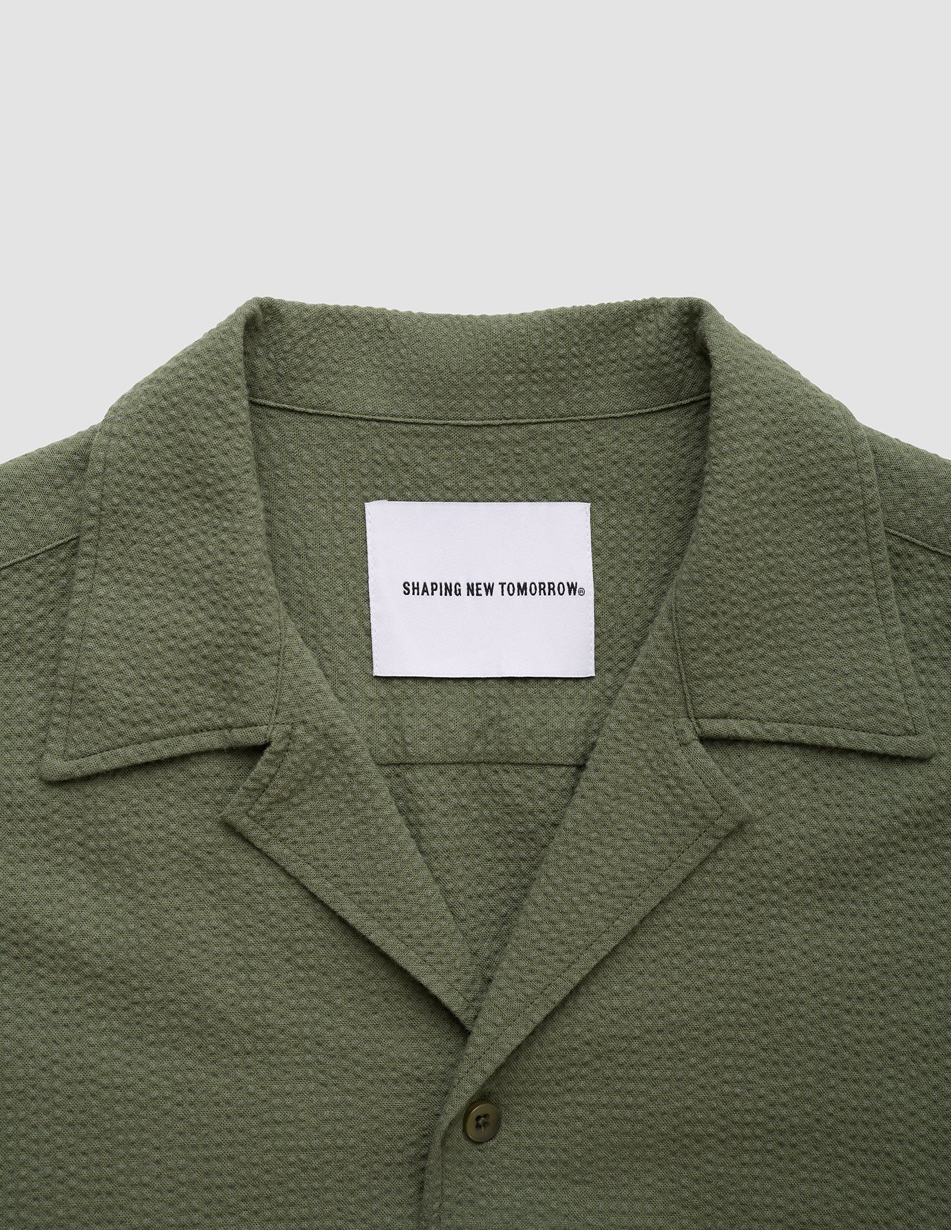 Seersucker Short Sleeve Shirt Clover Green